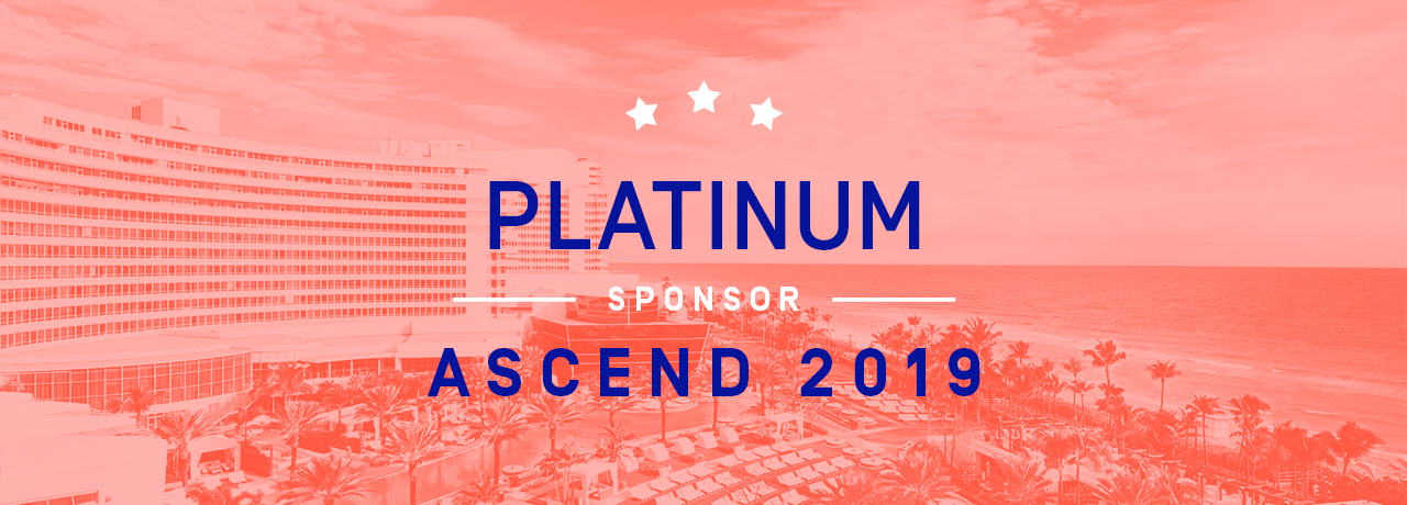 Platinum sponsor ASCEND 2019 with ocean view and resort background
