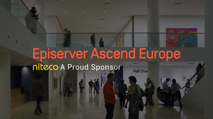 Optimizely Ascend Europe event attendees networking in modern conference hall lobby