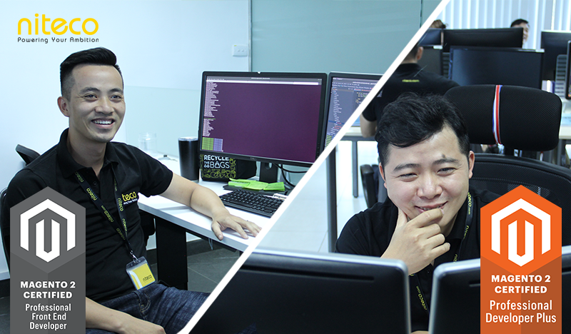 Magento 2 certified developers working on front end and professional projects at Niteco
