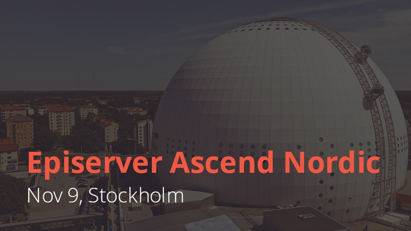 Globen Arena in Stockholm promoting Optimizely Ascend Nordic event on Nov 9